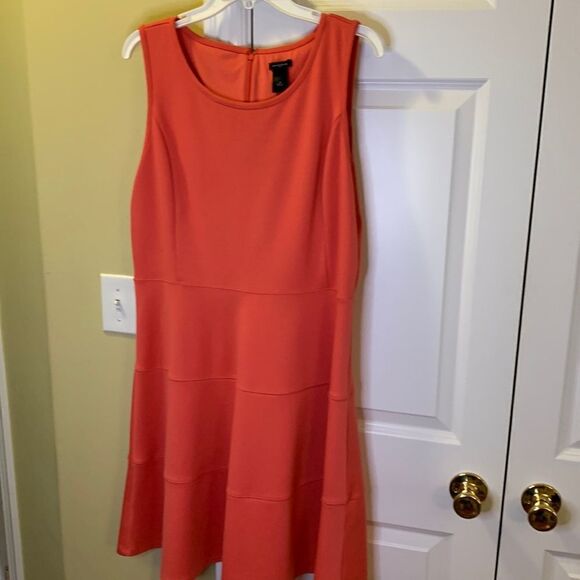 Ann Taylor size 12 coral sleeveless dress - Picture 1 of 8